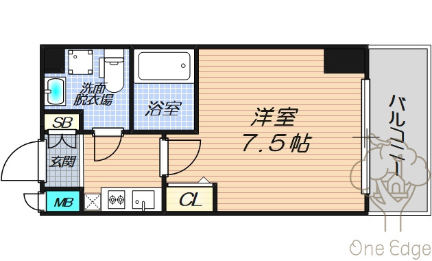 メインステージ西天満T’s SQUAREの間取り