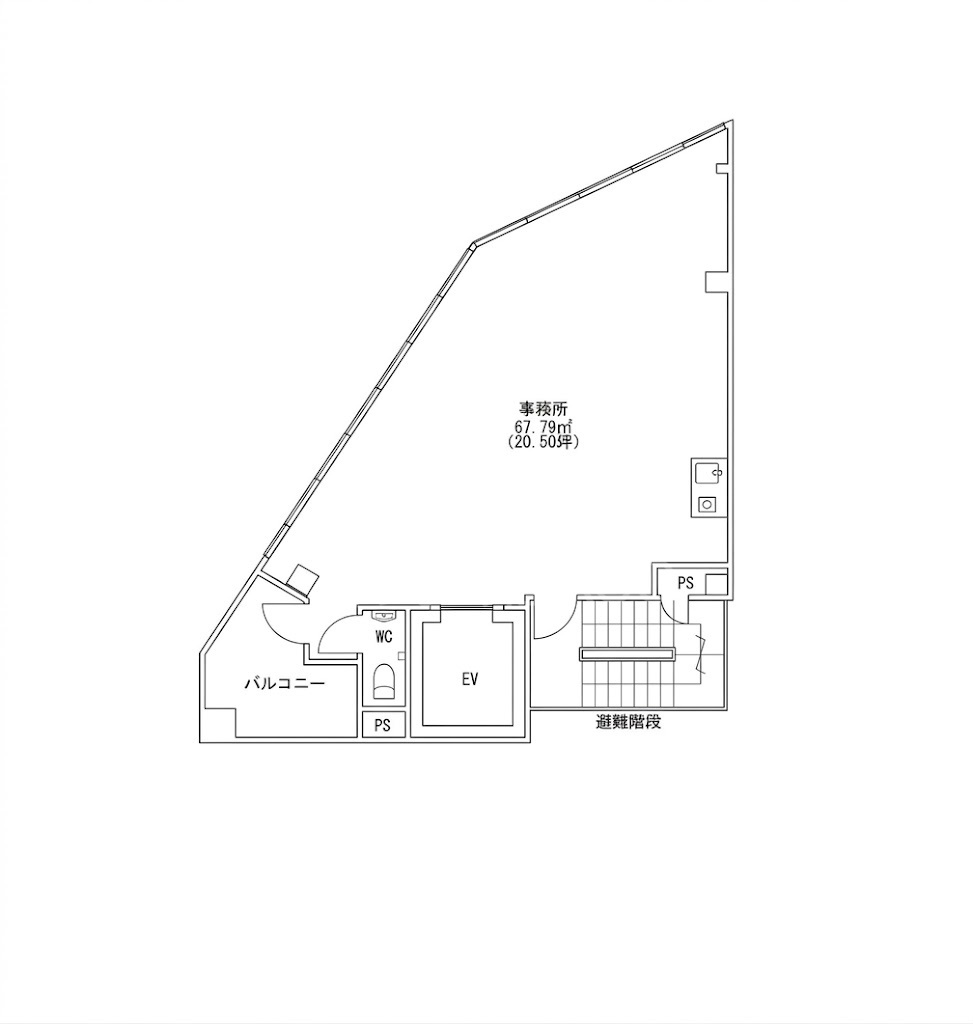OFFICE SANAI Ⅴ（オフィス サンアイ ファイブ）の間取り