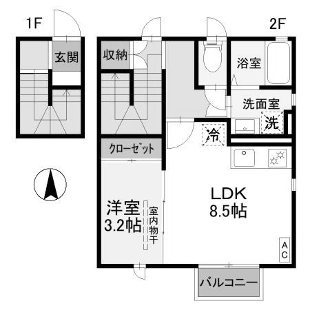 【間取り】 | ローズB