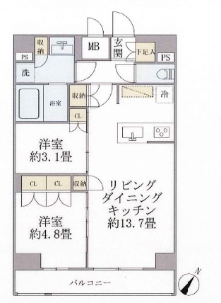 ジオエント駒込の間取り