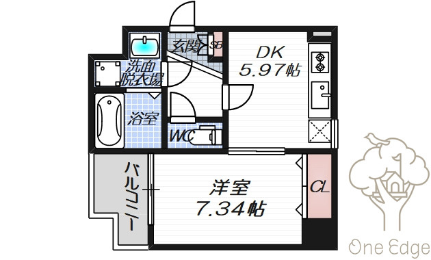 R SQUARE東天満の間取り