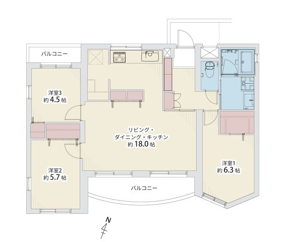 東峰マンション竹下の内観：施工例|壁一面の窓からは圧巻の眺望です♪毎日違う景色を味わえる贅沢なお住まいをぜひご見学ください！