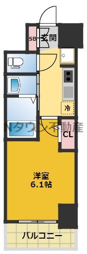 【間取り】 | エステムコート名古屋新栄Ⅲグローリィ | 間取りです。