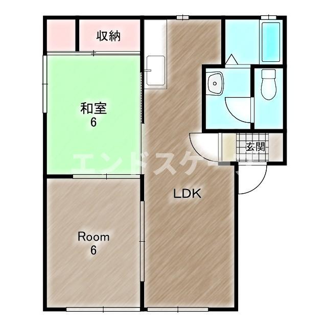 アムール　Ｃの間取り|高崎、前橋のお部屋探しはエンドスケープまで！お客様の理想お聞かせ下さい♪
