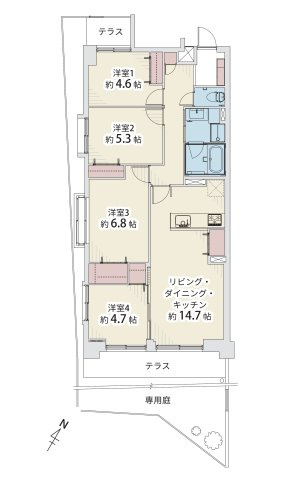 ロマネスク井尻第3の間取り|間取り