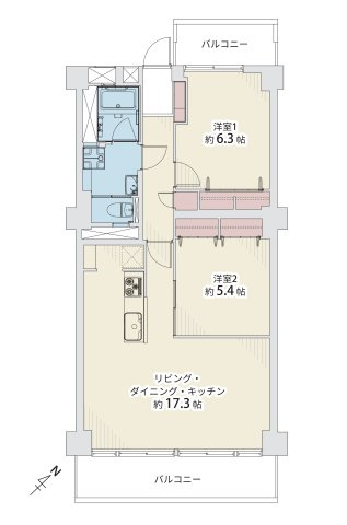 西新ビルの間取り|間取り