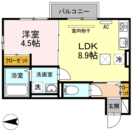 フォーライフ21の間取り|使い勝手の良い間取りです♪