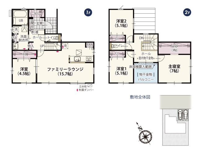 [新築住宅] 深谷市岡里 第2期 全1棟の間取り