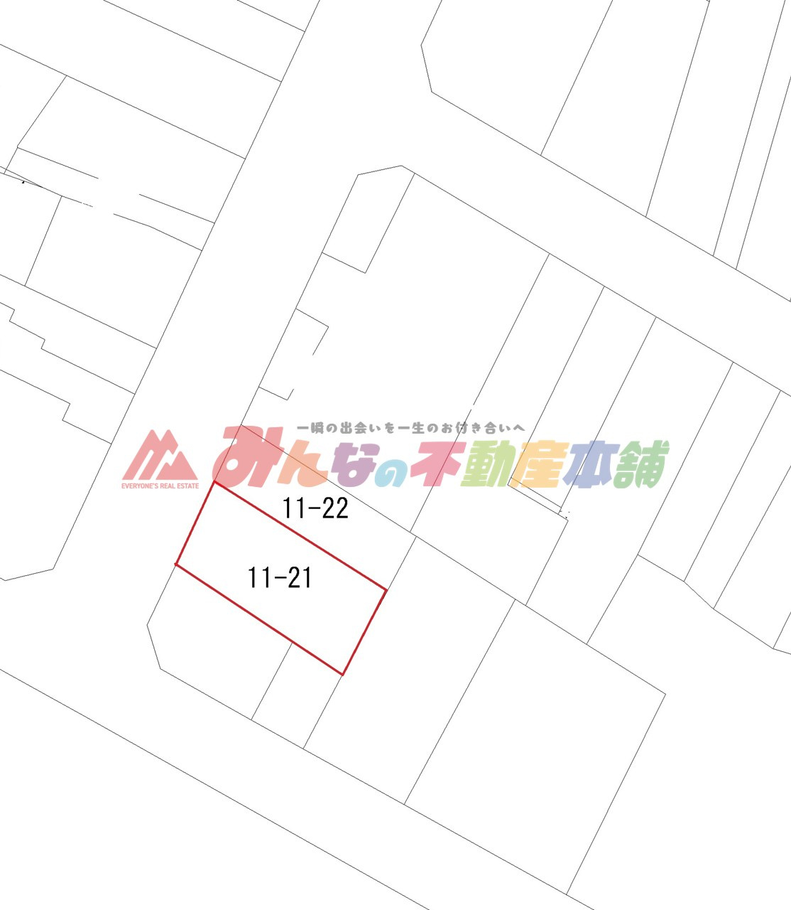 久留米市六ツ門町の店舗の区画図