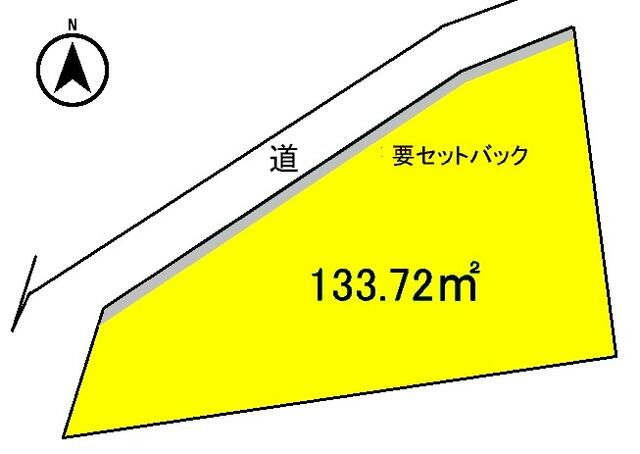 宇都宮市西一の沢町　133.72㎡　売地の土地図