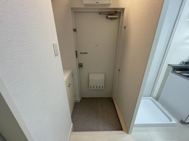 朝日向島マンションの玄関