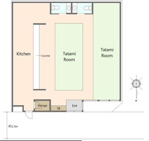 竹鼻竹ノ街道町テナントの間取り