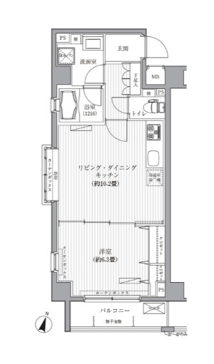 メゾンカルム西新宿の間取り