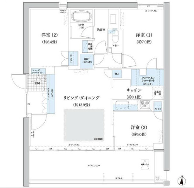 ガーデニエール砧　WESTの間取り