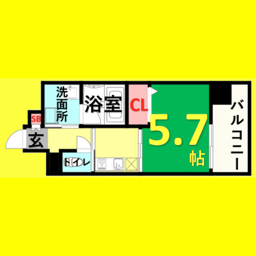 エスポアール泉　名古屋市賃貸　仲介手数料無料の間取り