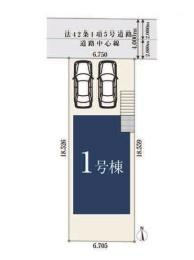 横浜市泉区白百合１丁目の新築一戸建の区画図|カースペース2台分確保！
お気軽にお問合せ下さい。