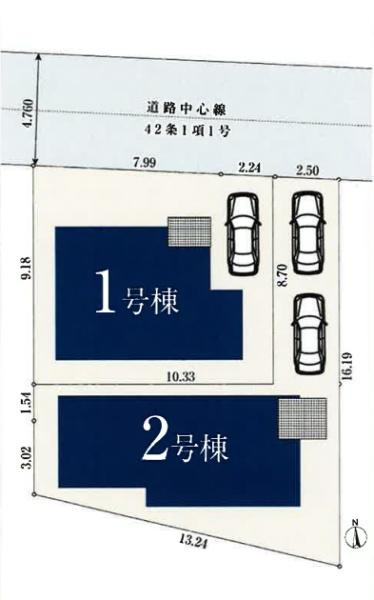 横浜市南区中里４丁目の新築一戸建の区画図|限定2棟の販売です！
お気軽にお問合せ下さい！