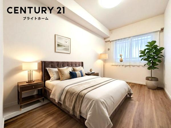 サンクタス横浜二俣川の洋室|落ち着きのある洋室です！
休日はこちらでおくつろぎ下さい♪
※家具等はCGでの参考レイアウトです。