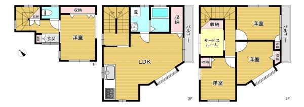 【間取り】 | 守口市金田町2丁目　中古戸建