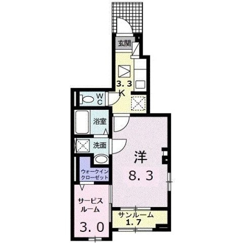 レーヴ旭Ⅰの間取り