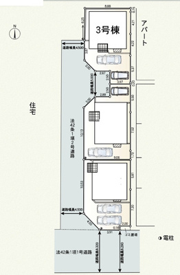 【区画図】 | 海老名市今里３丁目 新築戸建て 全3棟【仲介手数料無料】 | 【仲介手数料無料でご紹介可能です】大樹不動産