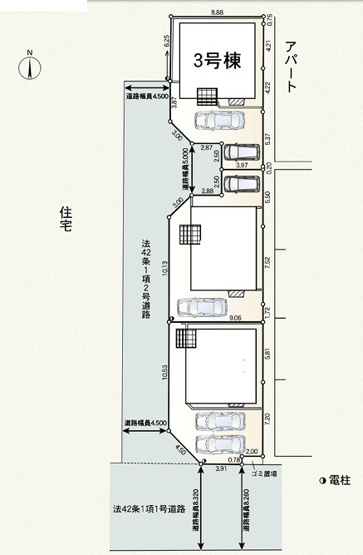 【区画図】 | 海老名市今里３丁目 新築戸建て 全3棟【仲介手数料無料】 | 【仲介手数料無料でご紹介可能です】大樹不動産