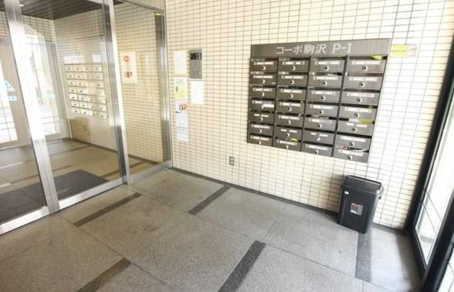 コーポ駒沢P-1　ネット無料　高層階　オートロックのエントランス