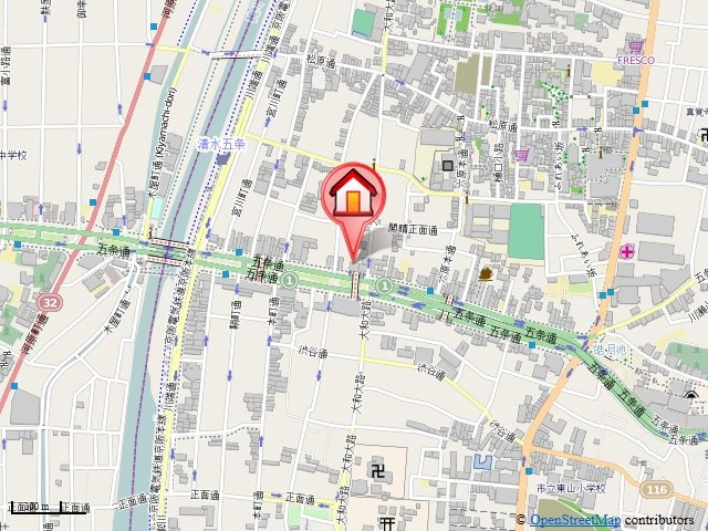 プレサンス京都五条大橋レジェンドの地図