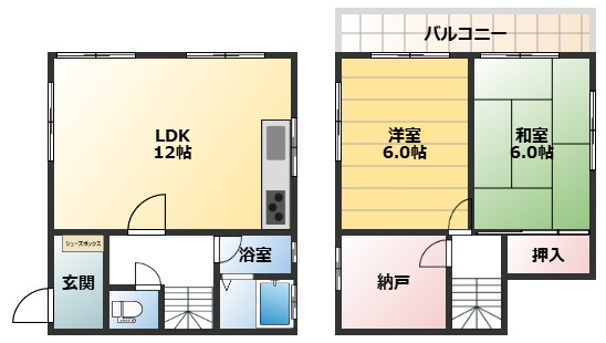 木崎町一戸建住宅の間取り