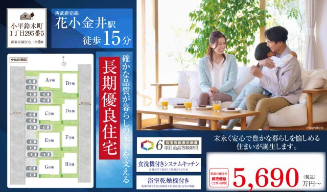 【Heartfull Town】鈴木町１丁目295番４のその他|第二期の販売図面です。８区画