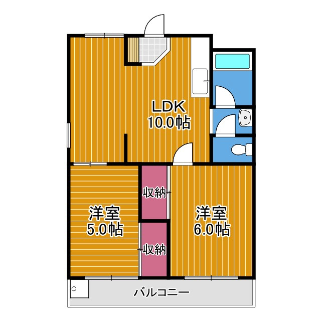 シャトードイワネ２号館の間取り