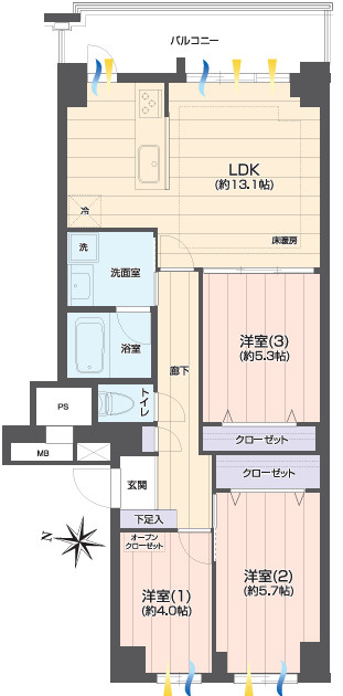 西大島ハイムの間取り