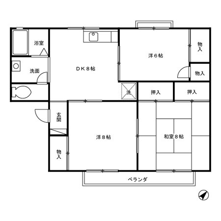 カーサみつわ台Bの間取り