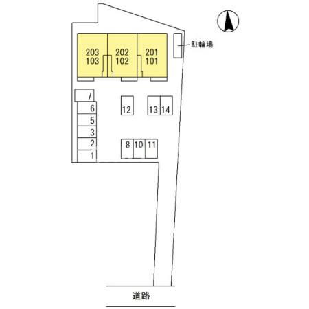 フェリーチェ　Cの区画図|当社、チルホームのHPもご覧ください(^^)/物件情報多数♪