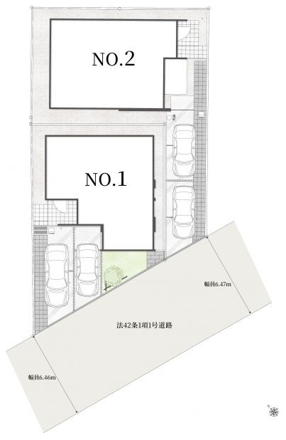千葉市花見川区朝日ケ丘５丁目の区画図
