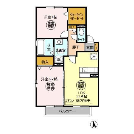 【間取り】 | ドルチェ　Ａ・Ｂ