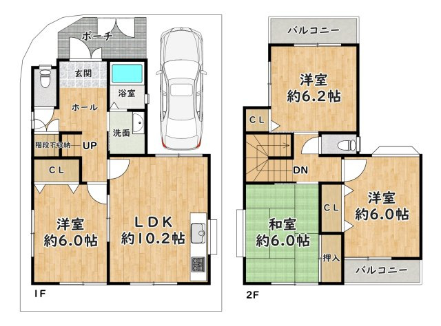 【間取り】 | 塚口町6丁目貸家
