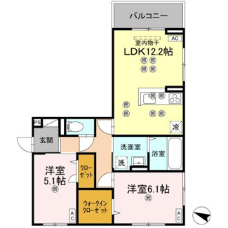【間取り】 | フィオーレガーデン北田宮　B