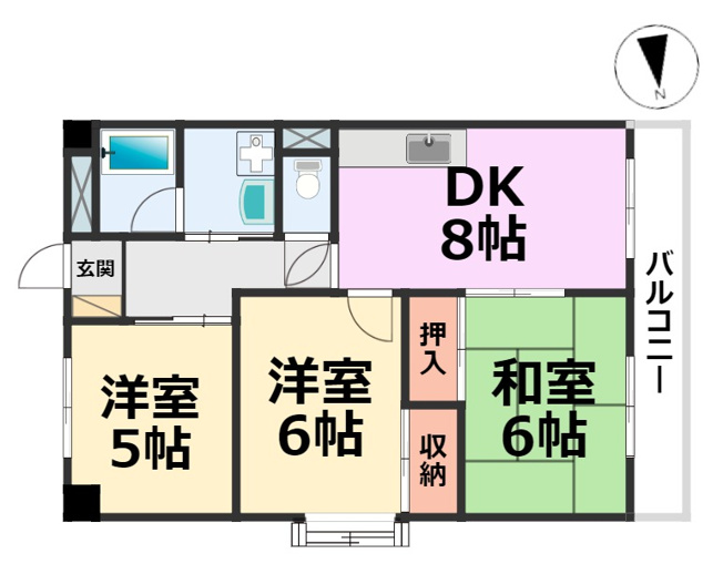 【間取り】 | シティハイツ立花２