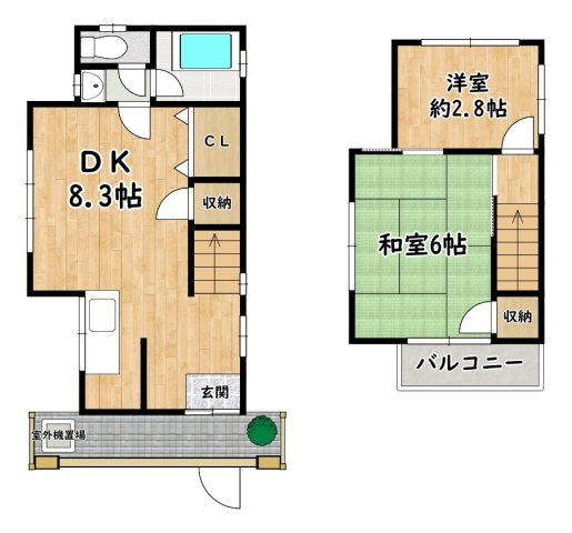 【間取り】 | 七松町2丁目戸建