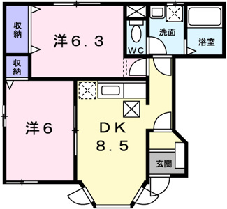 【間取り】 | ブルーマウンテンⅢ
