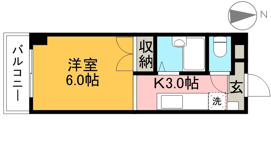紅葉ハイツの間取り