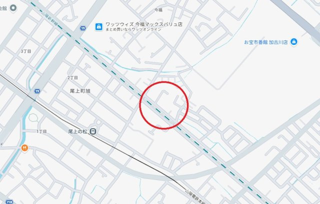 加古川市尾上町今福　　　山陽電鉄「尾上の松駅」徒歩５分の地図