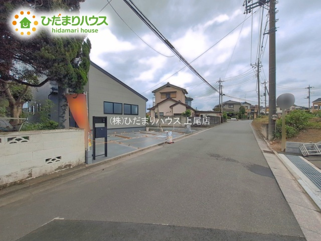上尾平方　新築平屋　リーブル01の前面道路含む現地写真|9/1撮影