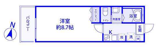 カプレットネロSの間取り