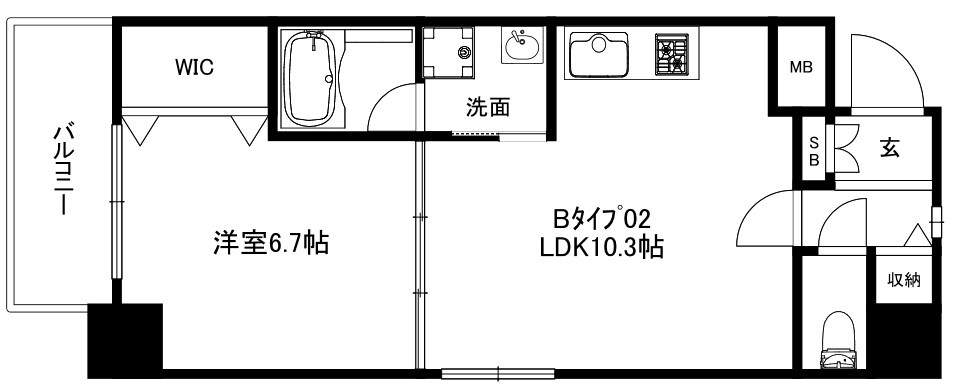 高栄京町ﾏﾝｼｮﾝの間取り