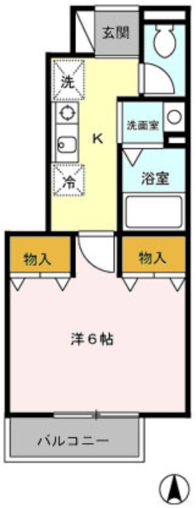 岩﨑荘の間取り