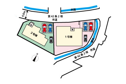 篠原西3丁目　新築戸建　2棟の区画図