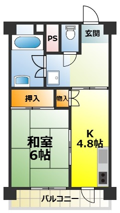 泉北竹城台２丁1号棟の間取り