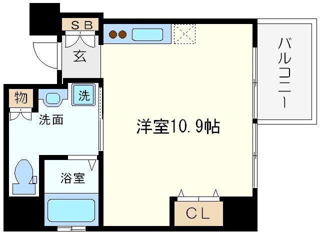 CITY SPIRE日本橋高津の間取り|CITY SPIRE日本橋高津　開放感ある間取
